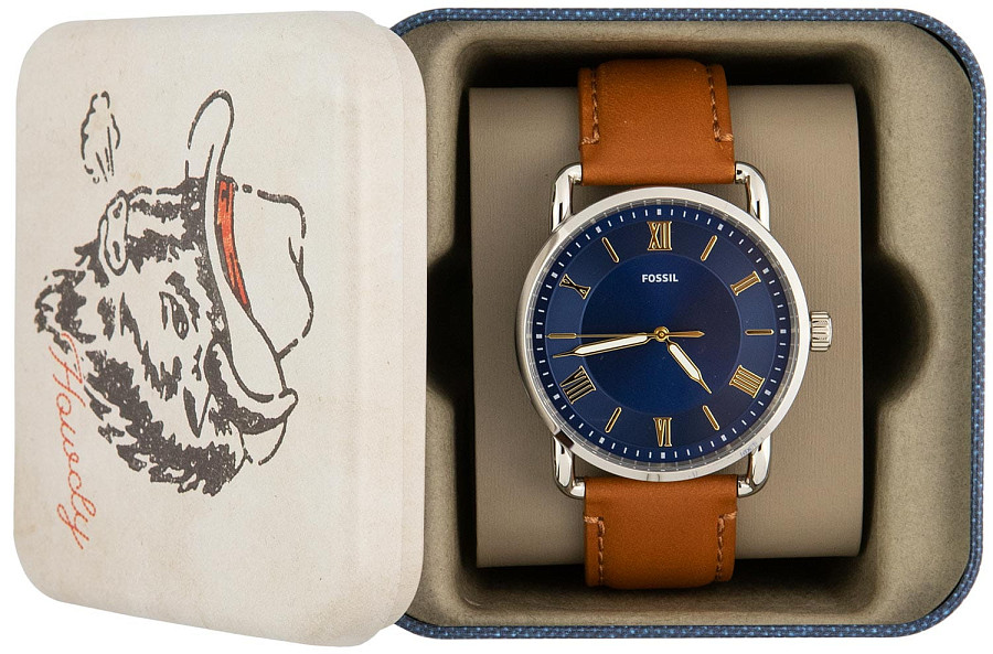 Часы Fossil Copeland FS5661 — синий, кварцевые