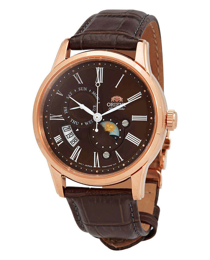 Часы Orient Sun & Moon RA-AK0009T (RN-AK0009T) — механические, металл сталь
