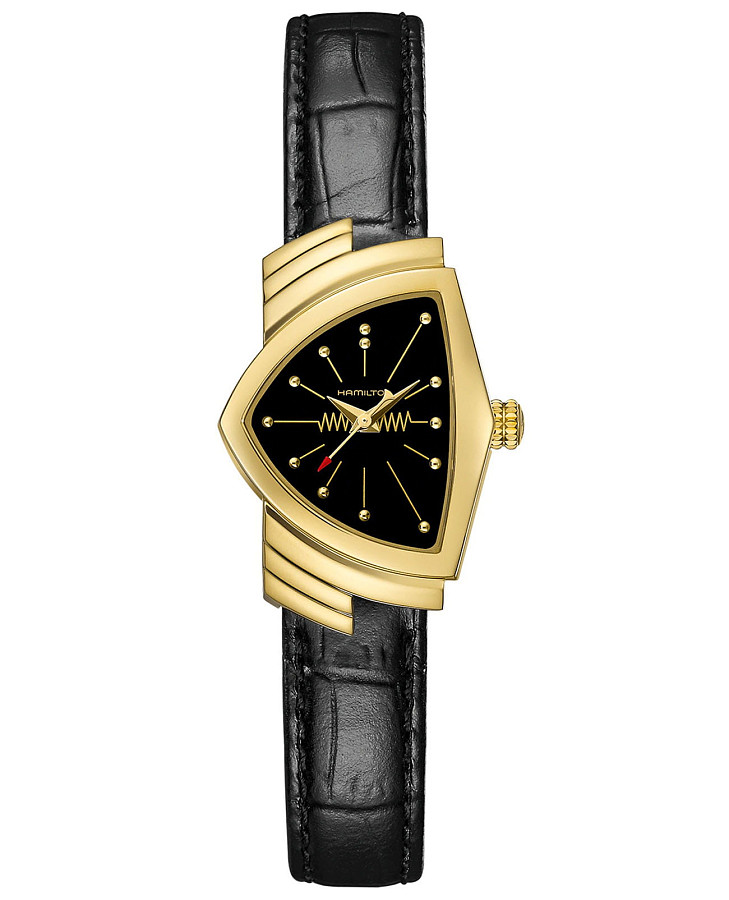 Часы Hamilton Ventura Quartz H24101731 — мужские, черный