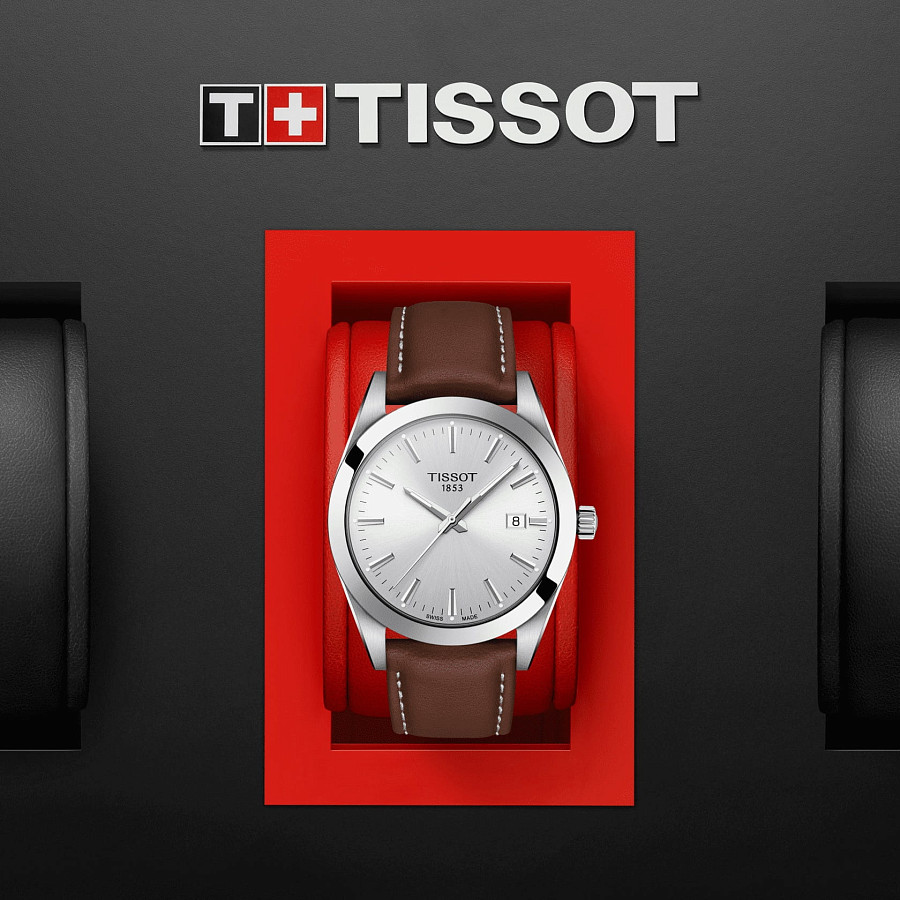 Часы Tissot Gentleman T127.410.16.031.00 — кварцевые, Швейцария, мужские