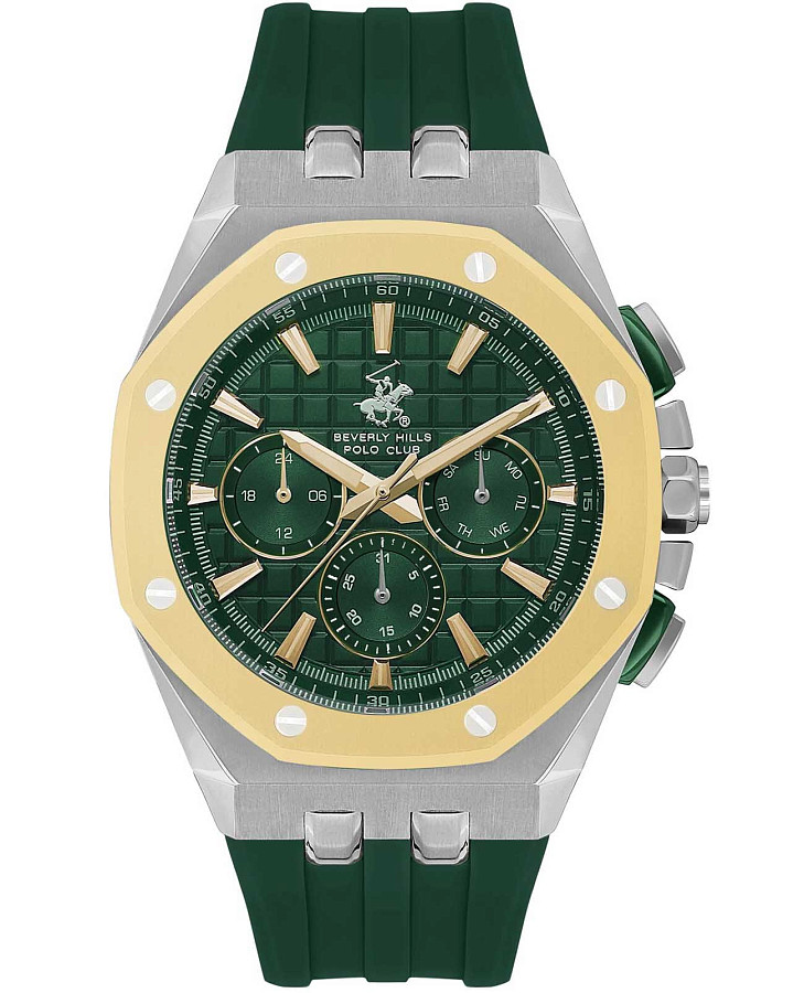 Часы Beverly Hills Polo Club BP3624X.475 — мужские, зеленый
