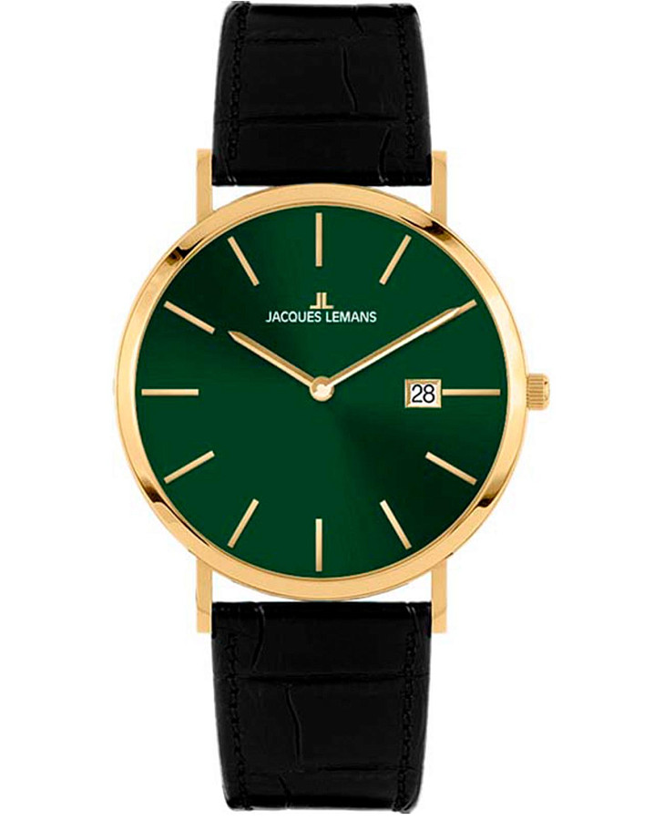 Часы Jacques Lemans Classic 1-2171F — мужские, зеленый
