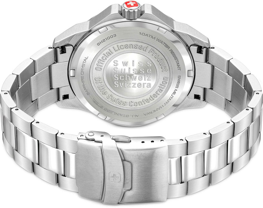 Часы Swiss Military Hanowa SMWGH2100302 — белый, сталь металл