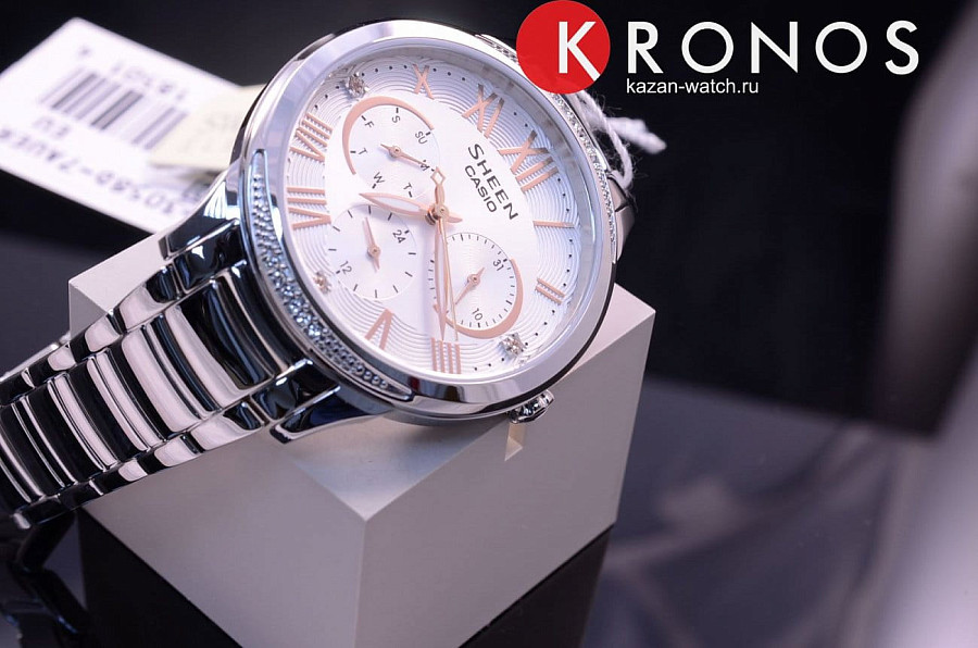 Часы Casio Sheen SHE-3058D-7A — кварцевые, сталь