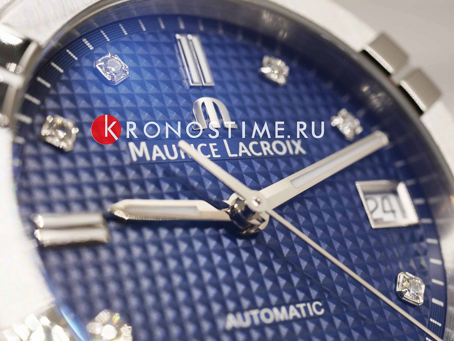 Часы Maurice Lacroix Aikon Automatic AI6006-SS002-450-1 — синий, сталь металл