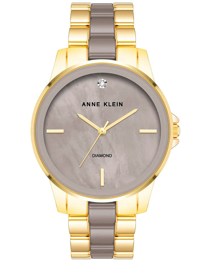 Часы Anne Klein Ceramic Diamond 4120TPGB — женские, бежевый
