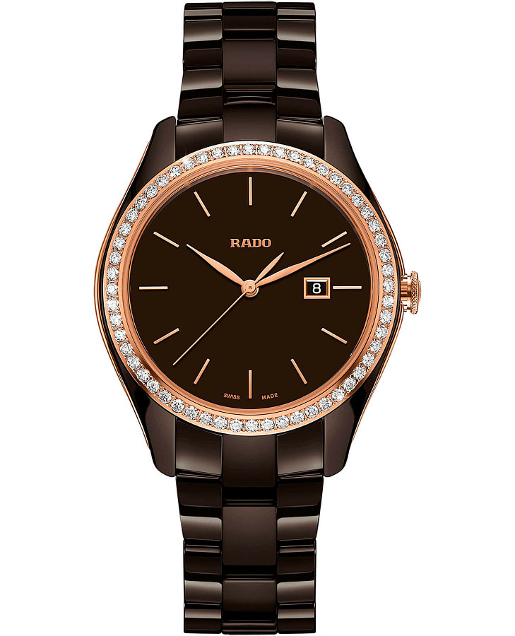 Часы Rado Hyperchrome Diamonds R32124302 — женские, коричневый