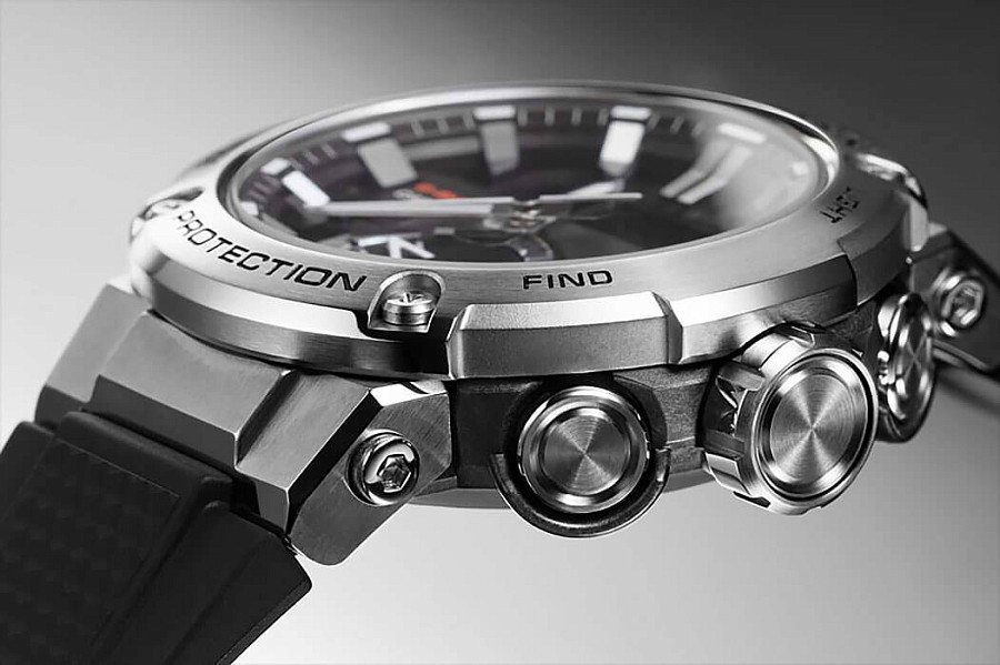 Часы Casio G-Shock GST-B200-1A — черный, карбон сталь металл