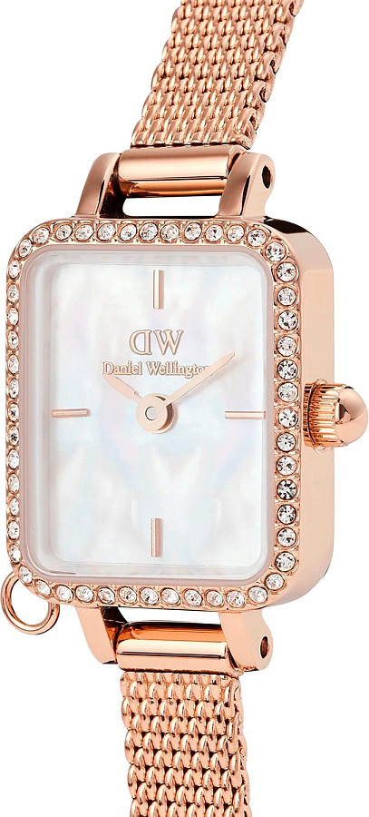 Часы Daniel Wellington Quadro Mini Crystal Zodiac Melrose DW00100751 — кварцевые, сталь металл