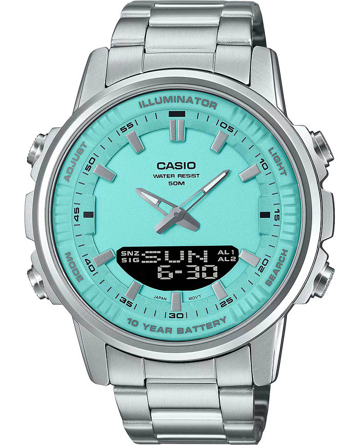 Часы Casio Collection AMW-880D-2A2 — мужские, бирюзовый