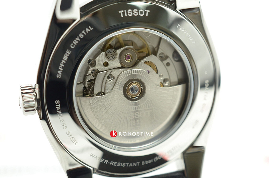 Часы Tissot Gentleman Powermatic 80 Silicium 18K Gold T927.407.46.051.00 — мужские, кожаный