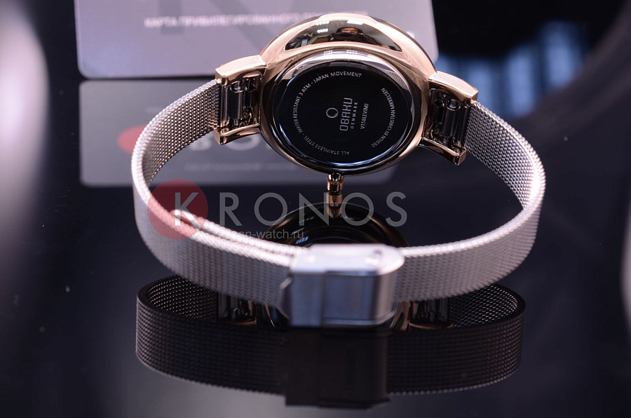 Часы Obaku V158LEVJMJ — нержавеющая сталь, женские