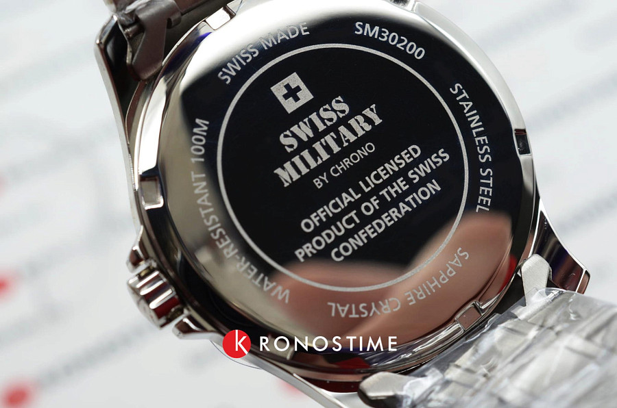 Часы Swiss Military by Chrono Сверхточные SM30200.18 — кварцевые, Швейцария, мужские