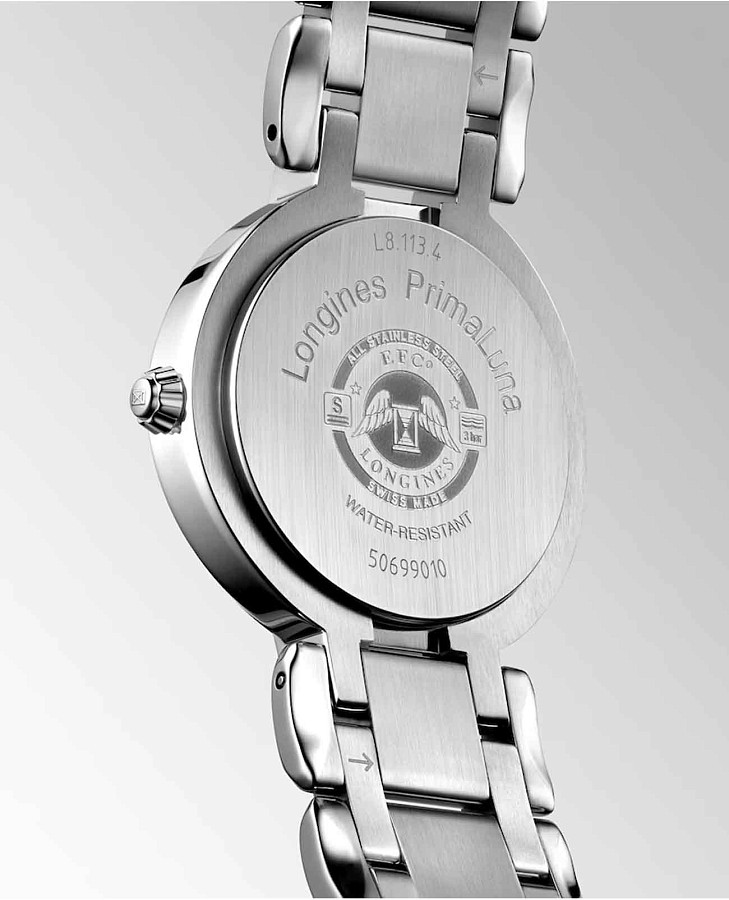 Часы Longines PrimaLuna L8.113.4.90.6 — голубой, металл сталь
