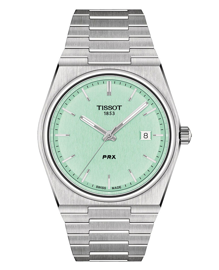 Часы Tissot PRX T137.410.11.091.01 — мужские, бирюзовый