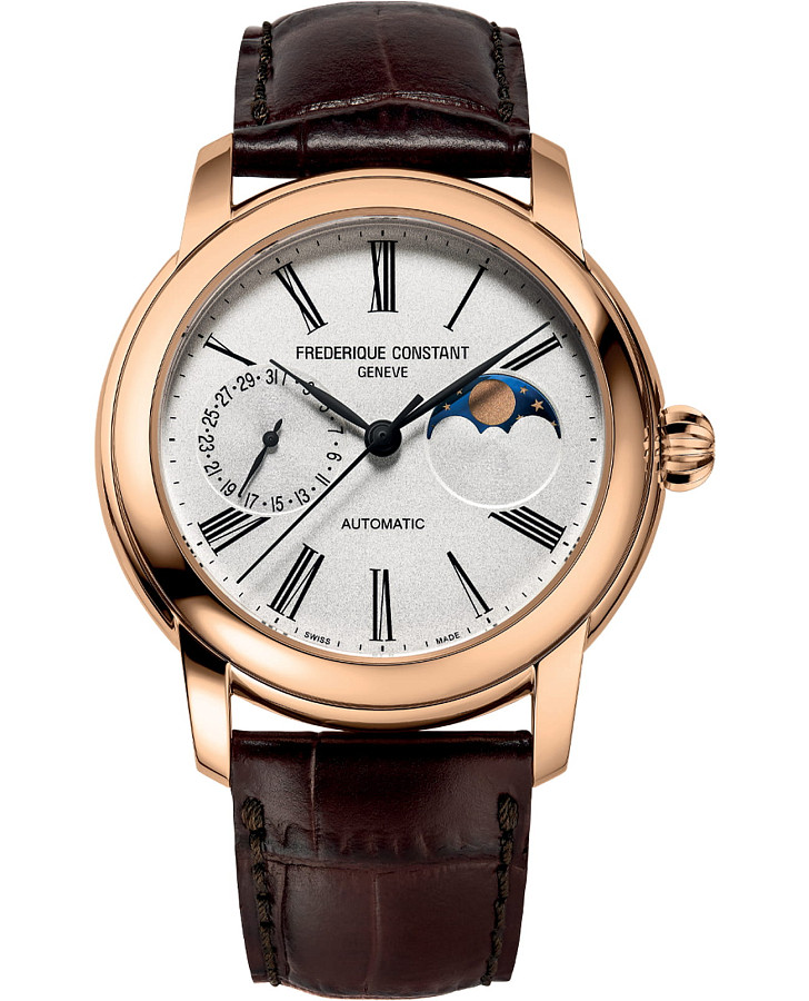 Часы Frederique Constant Classic Moonphase Manufacture FC-712MS4H4 — мужские, белый