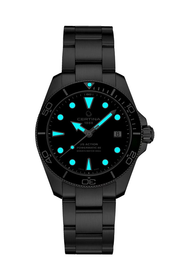 Часы Certina DS Action Diver C048.807.11.091.00 — зеленый, сталь металл