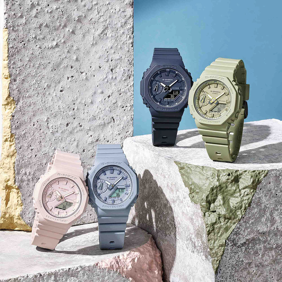 Часы Casio G-Shock GMA-S2100BA-2A1 — синий, пластик