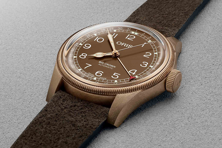 Часы Oris Big Crown Bronze Pointer Date 01 754 7741 3166-07 5 20 74BR — бронза сталь, Швейцария