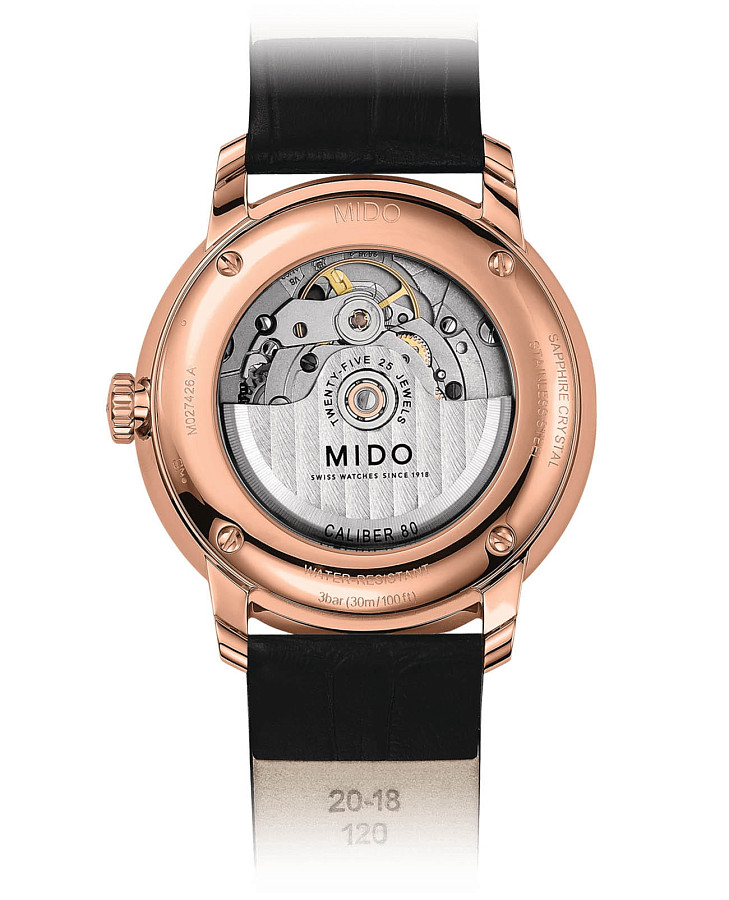 Часы Mido Baroncelli Big Date M027.426.36.018.00 — белый, металл сталь