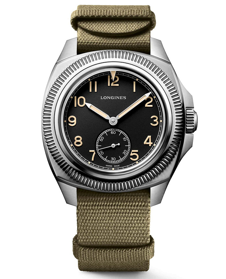 Часы Longines Pilot Majetek L2.838.4.53.8 — мужские, черный