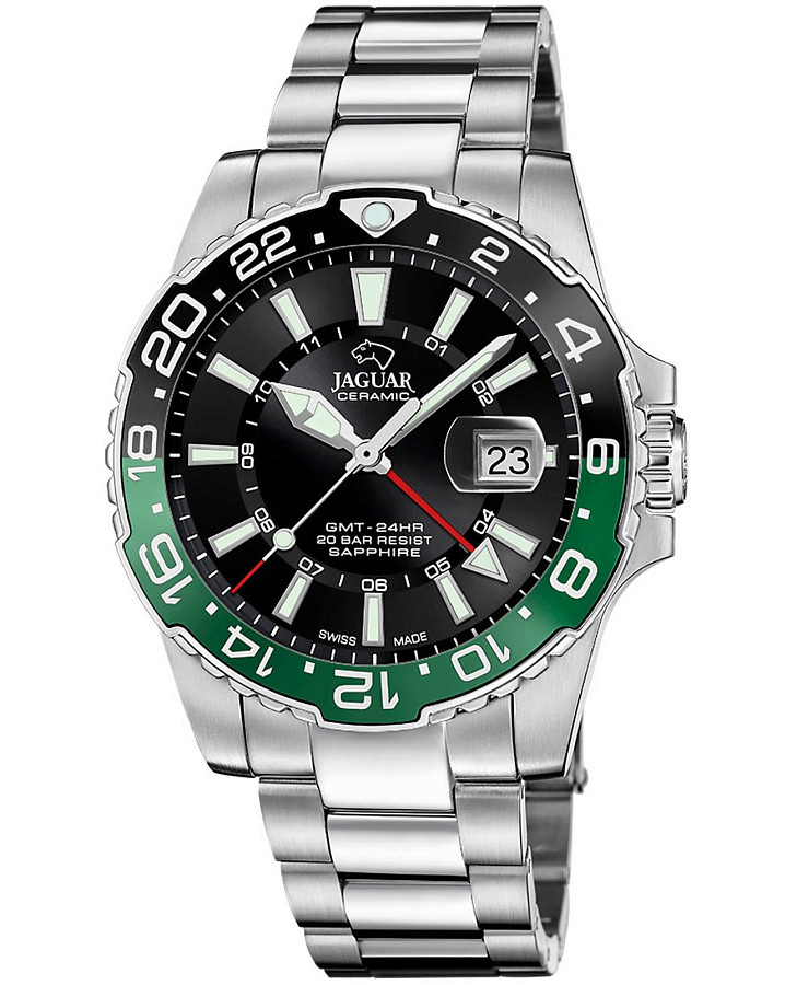 Часы Jaguar Ceramic GMT J1011/5 — мужские, черный