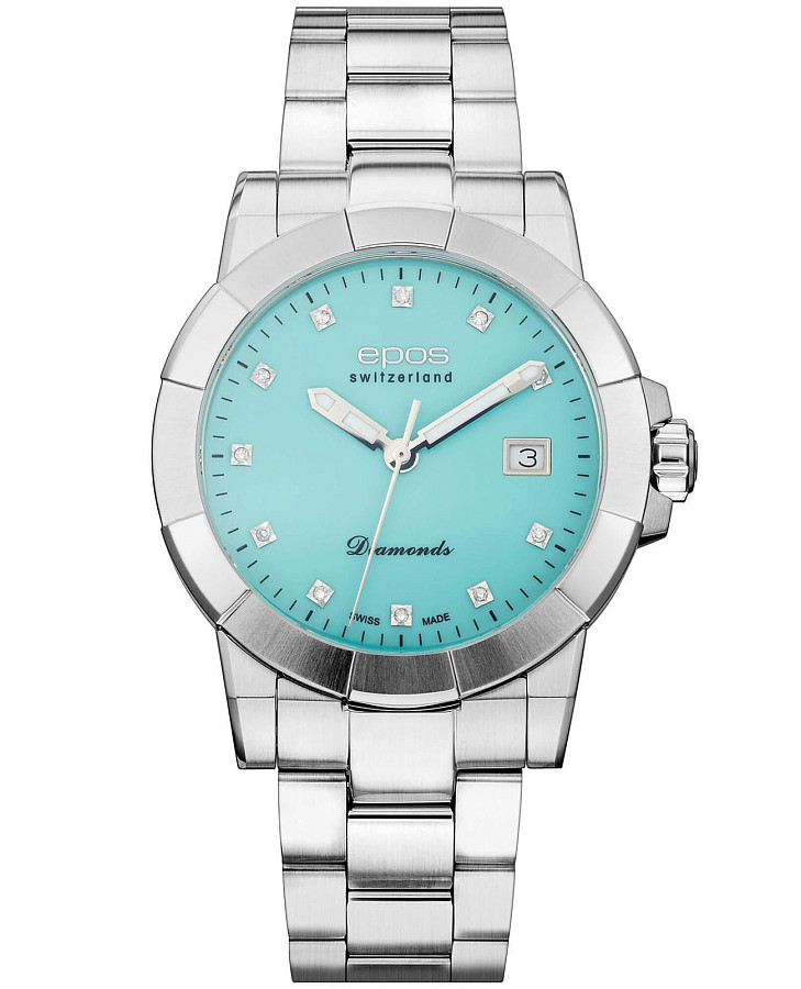 Часы Epos Ladies Diamonds 8001.700.20.89.30 — женские, бирюзовый