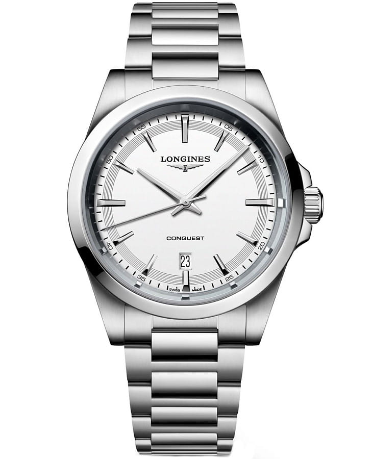 Часы Longines Conquest 41 mm L3.860.4.12.6 — мужские, белый