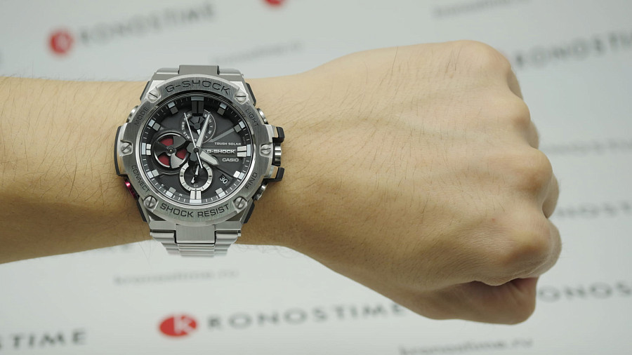 Часы Casio G-Shock GST-B100D-1ADR (GST-B100D-1A) — черный, сталь металл пластик