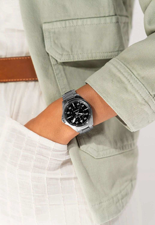 Часы Hamilton Khaki Aviation Pilot Auto H76305130 — сталь, нержавеющая сталь