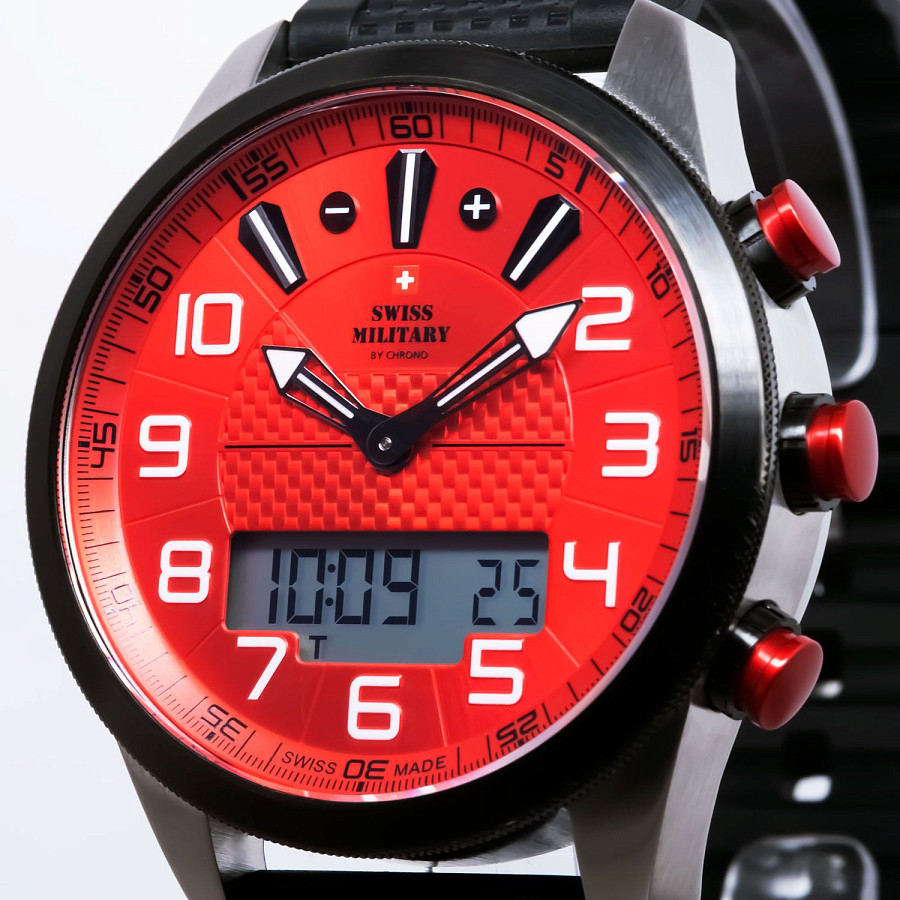 Часы Swiss Military by Chrono SM34061.02 — каучук, мужские