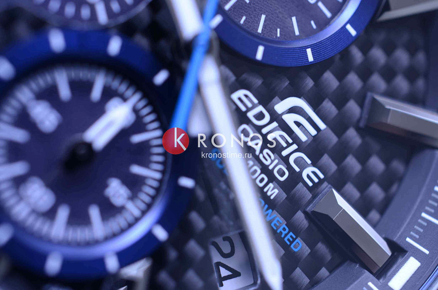 Часы Casio Edifice EQS-900PB-1B — каучук, мужские