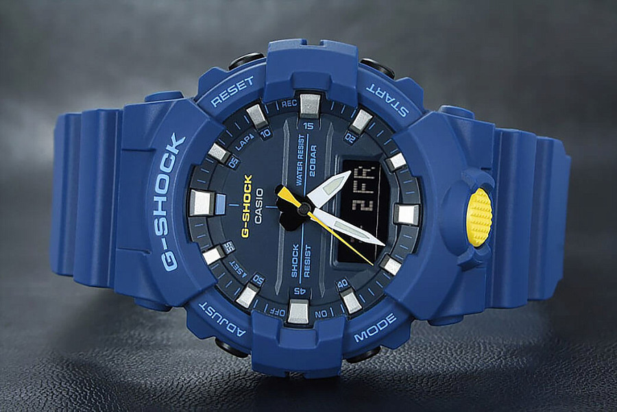 Часы Casio G-Shock GA-800SC-2A — синий, пластик