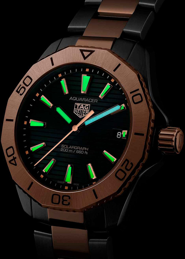 Часы TAG Heuer Aquaracer Professional 200 Solargraph WBP1121.BB0003 — кварцевые, металл сталь