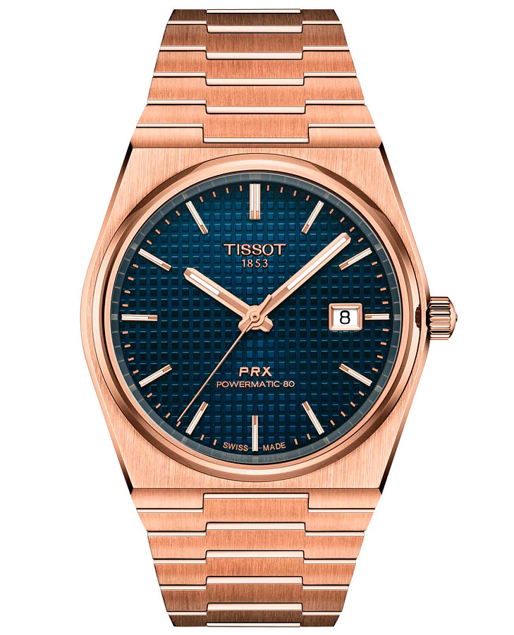 Часы Tissot PRX Powermatic T137.407.33.041.00 — мужские, синий
