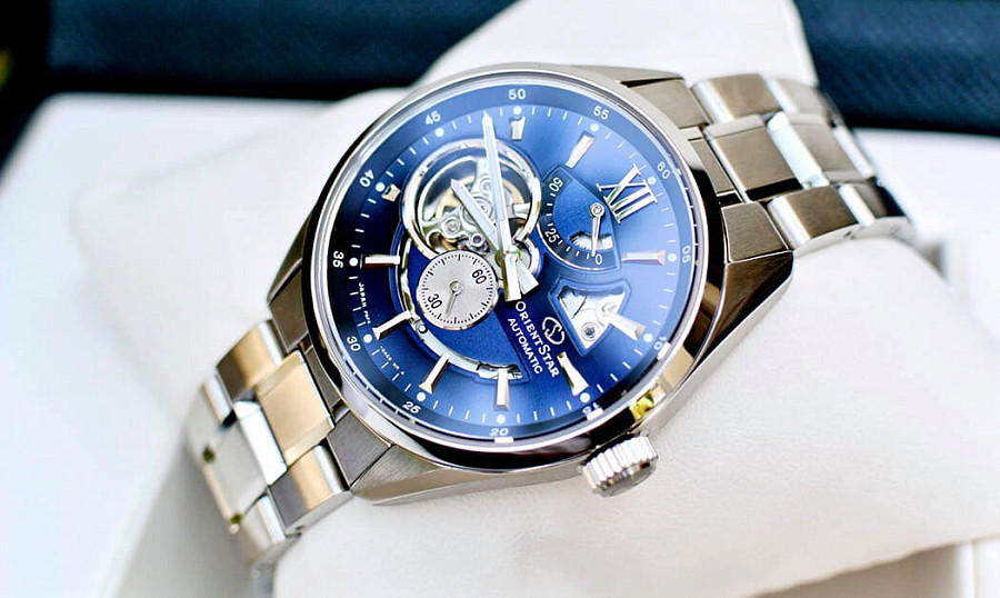 Часы Orient Star RE-AV0003L (RE-AV0004L) — синий, серебристый