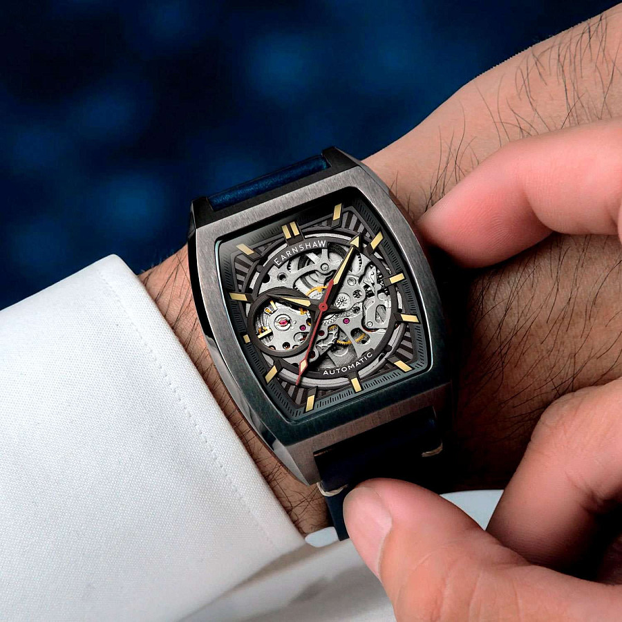 Часы Earnshaw Wellington ES-8302-02 — серый, сталь металл