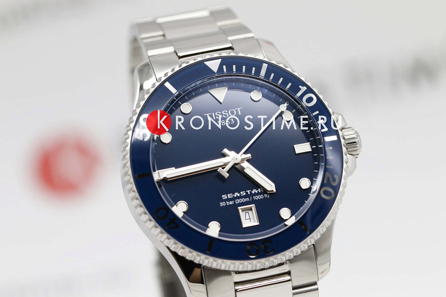 Часы Tissot Seastar 1000 T120.410.11.041.00 — синий, металл сталь