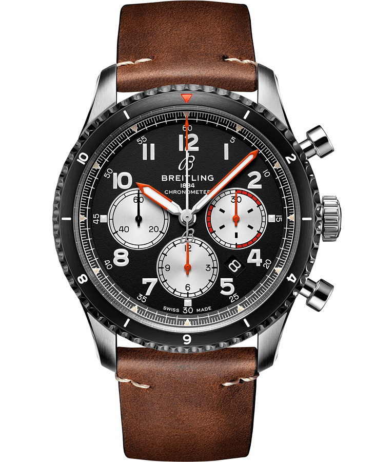 Часы Breitling Aviator 8 B01 Chronograph 43 Mosquito AB01194A1B1X1 — мужские, черный