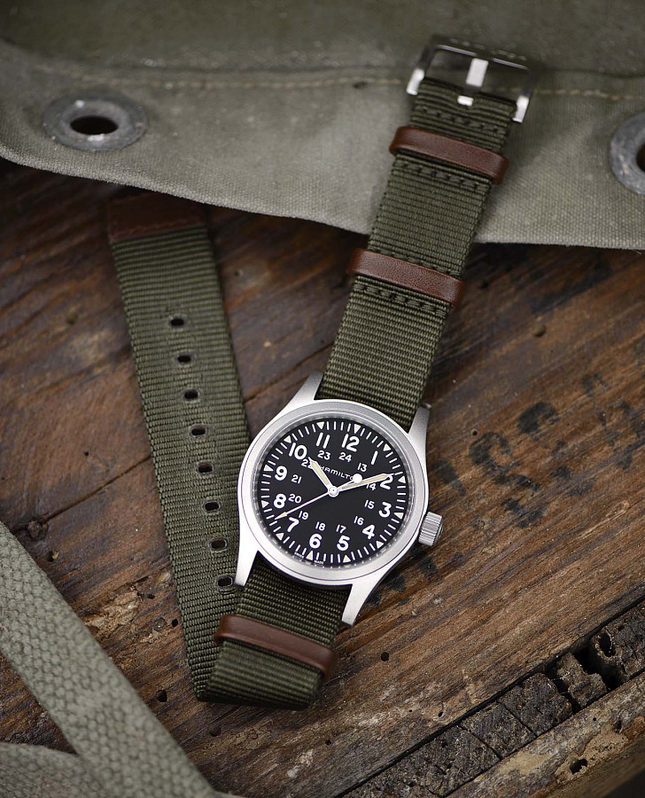 Часы Hamilton Khaki Field Mechanical H69439931 — хаки, сталь