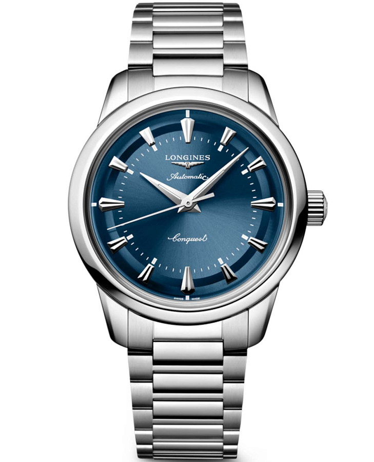 Часы Longines Conquest Heritage L1.649.4.92.6 — мужские, синий