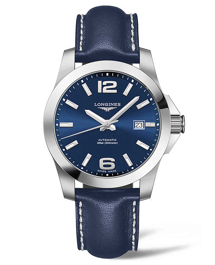 Часы Longines Conquest L3.777.4.99.0 — мужские, синий