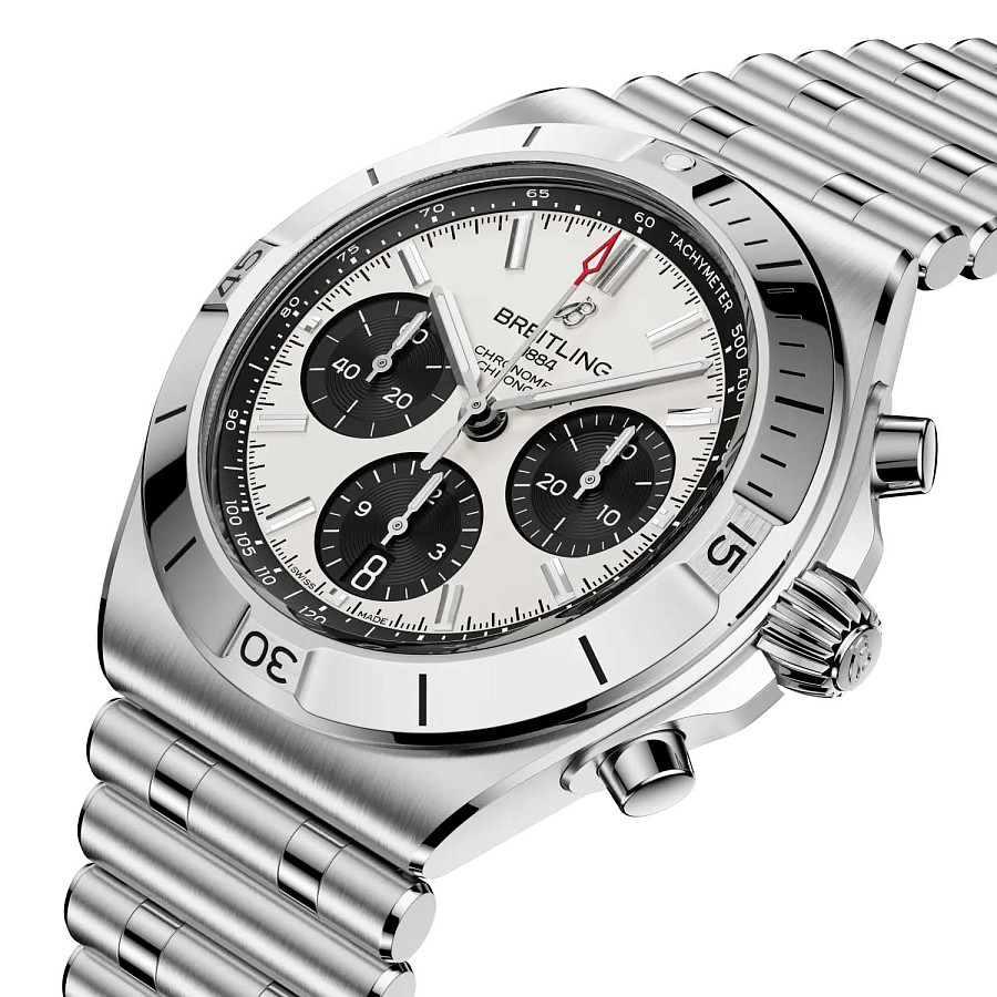 Часы Breitling Chronomat B01 Chronograph 42 mm AB0158101A1A1 — механические, сталь металл
