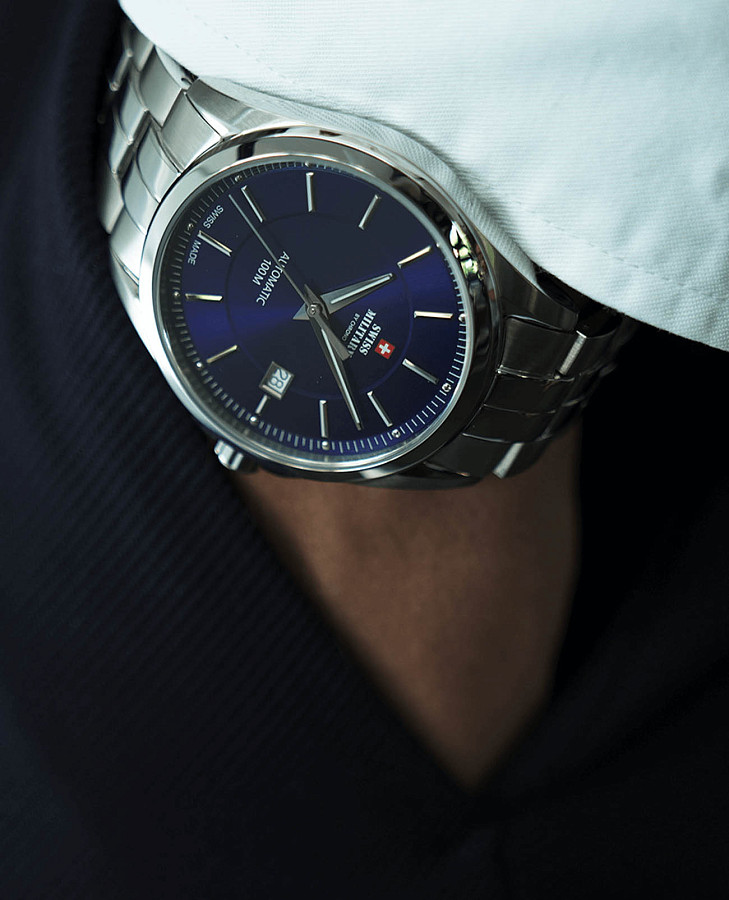 Часы Swiss Military by Chrono SMA34085.03 — мужские, нержавеющая сталь