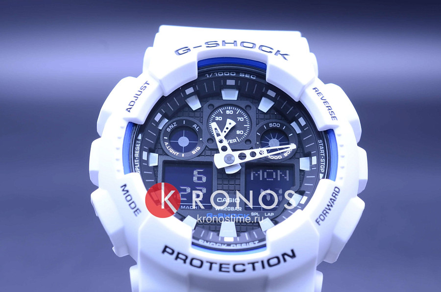 Часы Casio G-Shock GA-100B-7ADR (GA-100B-7A) — черный, электронные