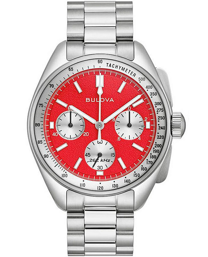 Часы Bulova Lunar Pilot Chronograph 96K115 — мужские, красный