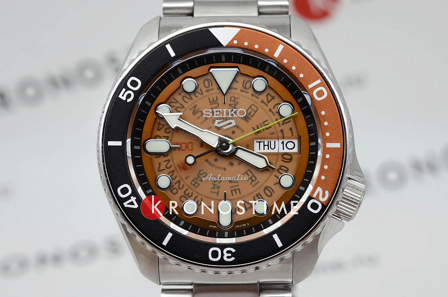 Часы Seiko 5 Sports SRPJ47K1 — коричневый, сталь металл