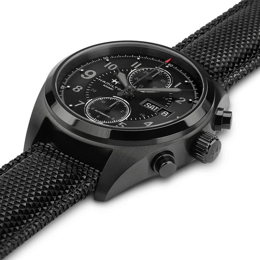 Часы Hamilton Khaki Field Auto Chrono H71626735 — сталь металл, Швейцария