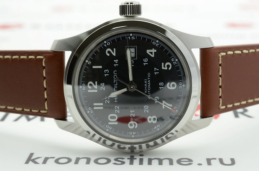 Часы Hamilton Khaki Field Auto H70555533 — черный, механические