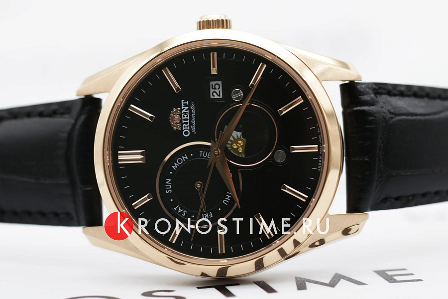 Часы Orient Sun & Moon RA-AK0309B (RN-AK0309B) — механические, металл сталь